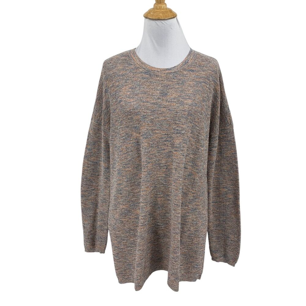 Pure Jill Sweater Women S Small Marled Knit Crew Organic Cotton Pullover J. Jill